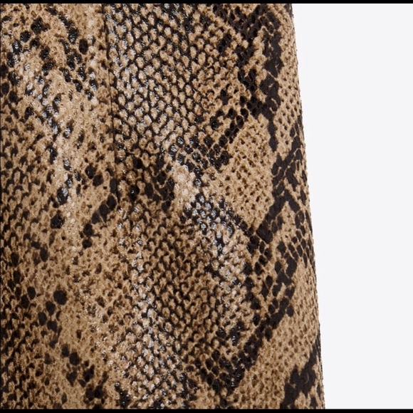 ZARA - ANIMAL PRINT COATED LEGGINGS - Picture 7 of 8